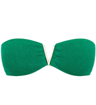 Love & Bikinis Newport V Gold Bandeau Bikini Top