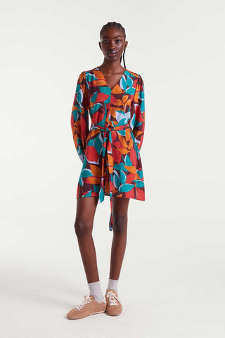 Compania Fantastica Brown & Green Mini Dress