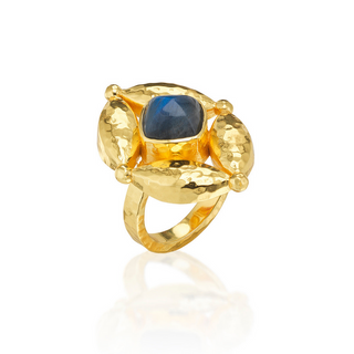 Capucine De Wulf Mystic Eye Ring in Blue Labrodite