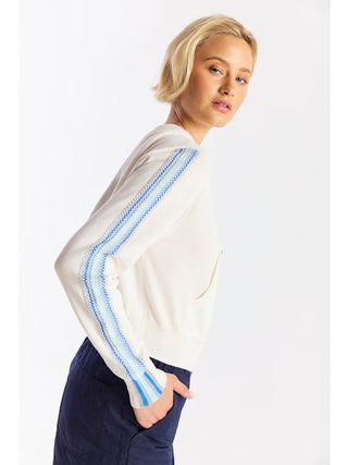 Brodie Geo Sleeve Cropped Hoodie