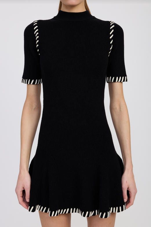 en saison black dress En Saison Roza A-Line Fringe Midi Dress In Black - 62% Off