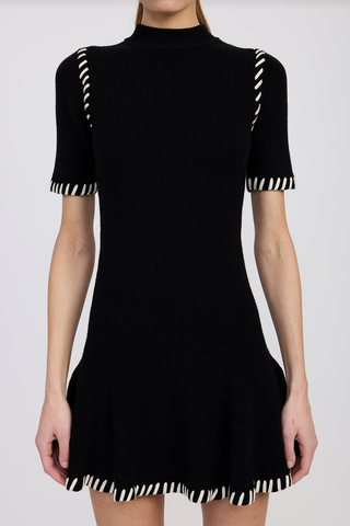 En Saison Romilla Stitch Mini Dress