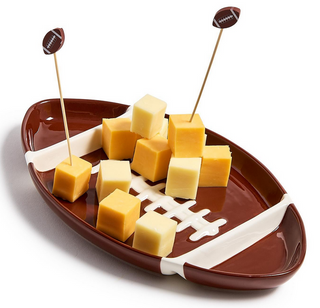 Two's Company Football Helmet Pick Holder with 20 Football Picks in Gift Box