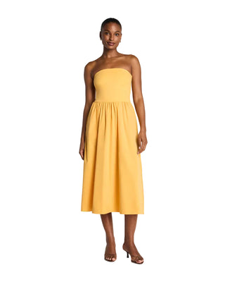 Spanx Spanxsmooth™ Jersey Strapless Midi Dress in Marigold