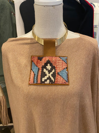Orijinal Kilim Pendant with Light Red Patch