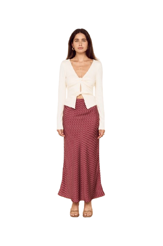 Mink Pink Bleeker Bias Midi Skirt