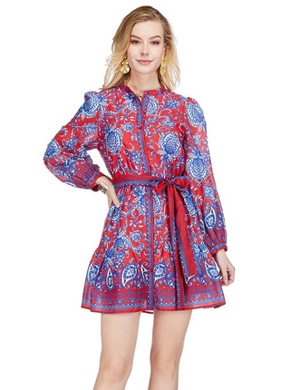 Joy Joy Blue Vines Dress