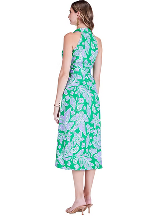 Jade Fitted Halter Shirtdress