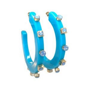CITY GIRL JEWEL HOOP LARGE- MULTIPLE COLORS
