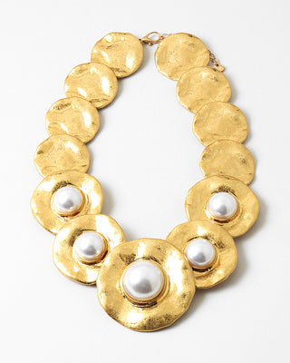 Vintage Gold Pearl Necklace