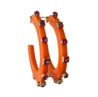 CITY GIRL JEWEL HOOP LARGE- MULTIPLE COLORS