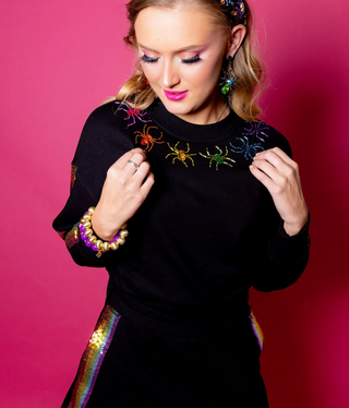 BC Rainbow Spiders Sweatshirt / Black