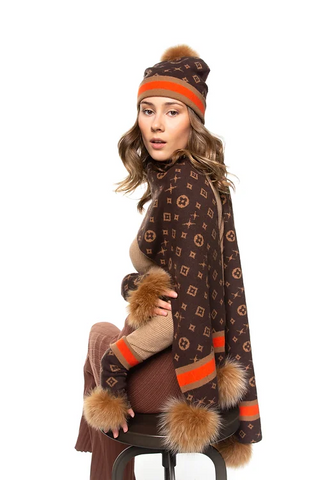 Mitchie's Brown Knit Scarf / Brown