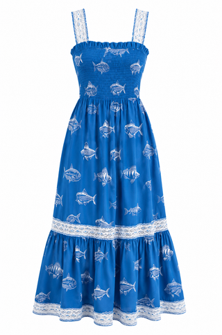Beau & Ro Page Maxi Dress in Blue