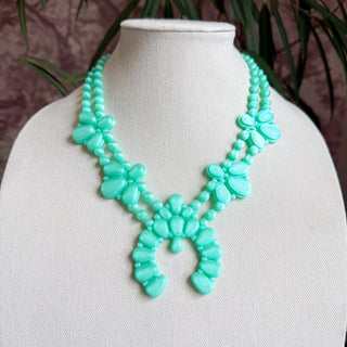 Rahya Jewelry Night Bloom Necklace in Stardust Mint