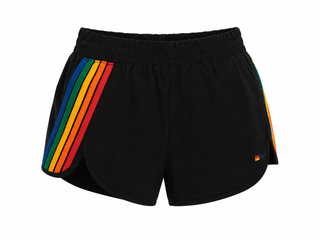 Aviator Nation 5 Stripe -Women's Flex Jogger Short in Black