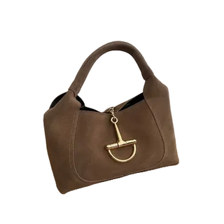 Zh Leather Bags Sveva Camoscio- Small - Taupe
