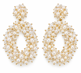 Bhavna Kanakia Ivory Bijou Earrings