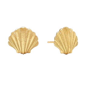 Julie Vos Sanibel Shell Stud Gold