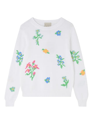 Jumper 1234 Flower Crew / White Multi