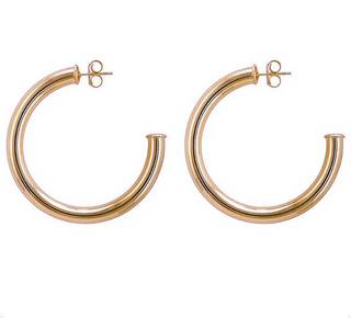 Sheila Fajl Small Arlene Hoops in Brushed Champagne