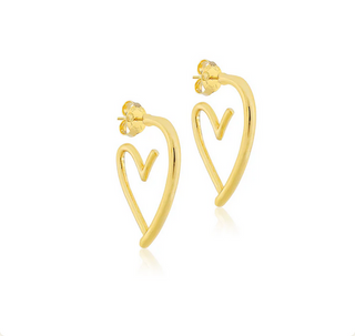 Sheila Fajl Sarina Studs in Shiny Gold