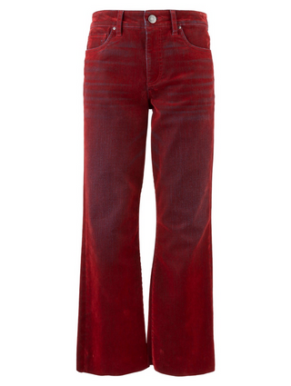 Kut Kelsey High Rise FAB AB Ankle Flare With Raw Hem in Red