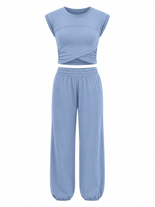 Free People Hot Shot Crossover Set in Blue Ash