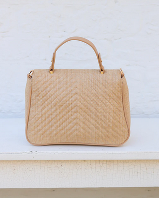 Caroline Hill Sinclair Quilted Crossbody Natural VQ