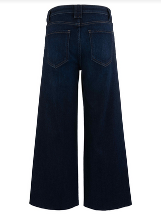 Kut Meg High Rise Frt Patch Pkt Wide Leg Raw Hem