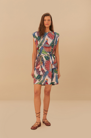 Farm Rio Macaw Flight Mini Tshirt Dress