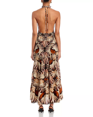 Farm Rio Ammonite Multicolor Knot Sleeveless Maxi Dress