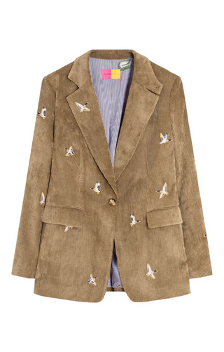 Vilagallo Corduroy Duck Print Blazer