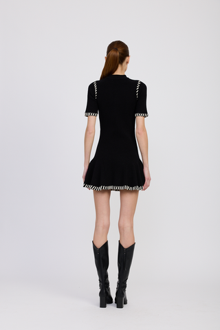 En Saison Romilla Stitch Mini Dress