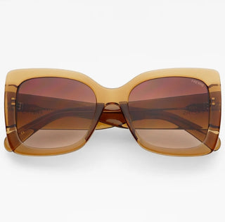 Freyrs Fiona Oversized Womens Acetate Sunglasses - Brown