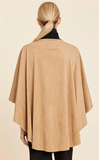 Dolce Cabo Camel Faux Suede Whipstitch Wrap