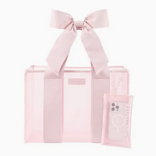 Case Mate Case-Mate Ballet Pink Bow Jelly Tote Bag