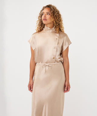 Esqualo Maxi Skirt in Sand