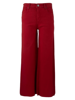 Kut Meg High Rise Fab Ab Wide Leg Raw Hem