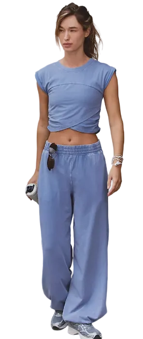 Free People Hot Shot Crossover Set in Blue Ash