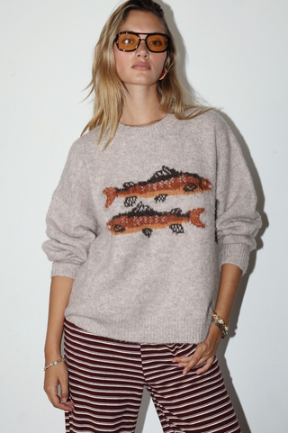 Bailey Rose Trout Graphic Sweater