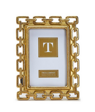 Two's Company Gold Chain Photo Frame 4X6