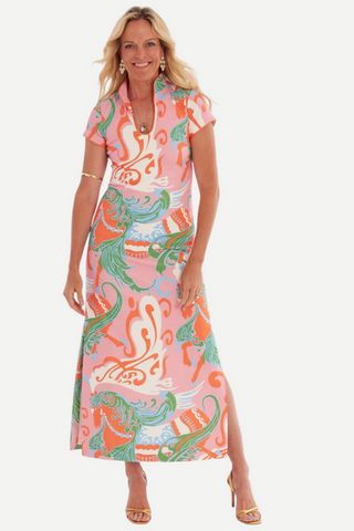 CK Bradley Tarpon Dress In Nouveau Guava