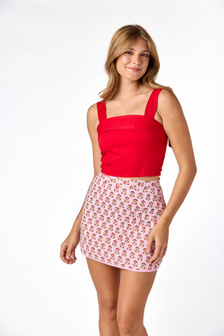 Cake For Dinner Frances Quilted Skirt Pink