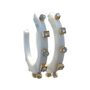 CITY GIRL JEWEL HOOP LARGE- MULTIPLE COLORS