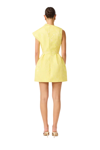 Elliatt Luella Asymmetric Mini Dress In Yellow