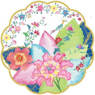Lucy Grymes Tobacco Leaf Scalloped Paper Placemats | Set of 24