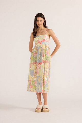 Mink Pink Aurora Strappy Midi Dress
