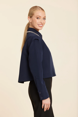 Dolce Cabo Rhinestone Embellished Shirt Jacket