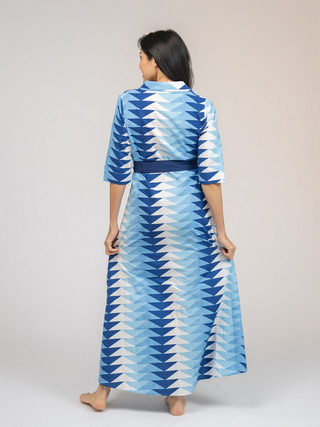 Beau & Ro Eloise Dress in Triangle Ocean